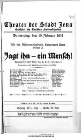 Jagt ihn - ein Mensch!