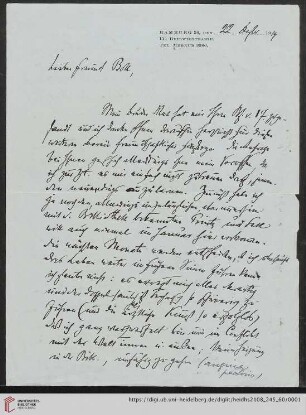 Brief von Aby Moritz Warburg an Franz Boll