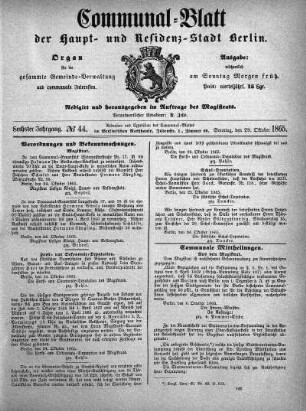1865,44: No. 44, 29. Oktober 1865