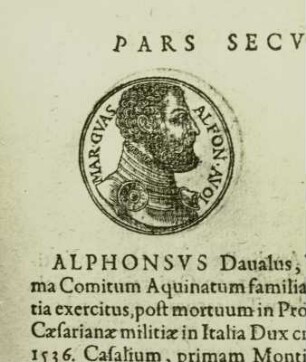 Medaillonbildnis des Marchese del Vasto Alfonso d'Avalos, General Karls V.