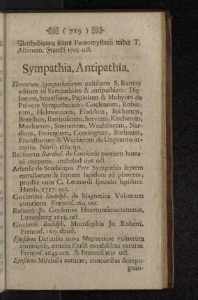 Sympathia. Antipathia.