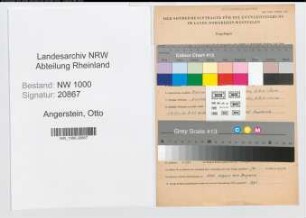 Entnazifizierung Otto Angerstein, geb. 08.04.1903 (Ingenieur)