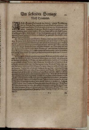 Am siebenden Sontage Nach Trinitatis