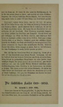 Die sächsischen Kaiser (919-1024)
