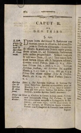 264-334, Caput II. De Deo Trino.