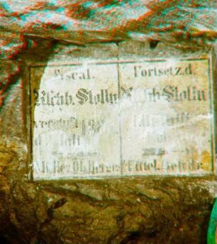 Verstufungstafel im Rothschönberger Stolln im Freiberger Revier