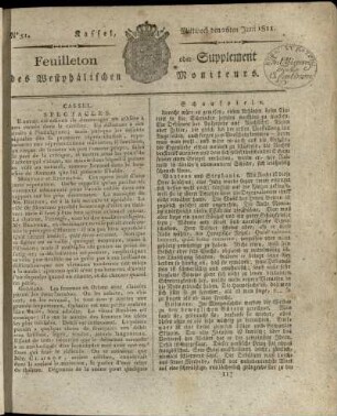 No. 51, Mittwoch den 26ten Juni 1811