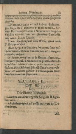 Cap. III. De Divisione Nominis.