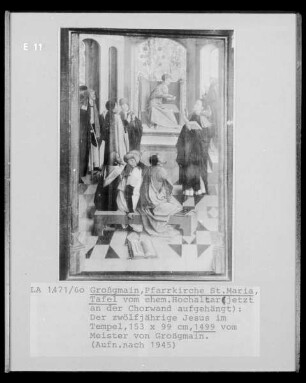 Tafelbilder vom ehemaligen Hochaltar: Christus disputiert im Tempel