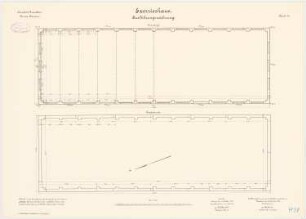 Pionierkaserne, Graudenz Exerzierhaus: Grundriss Fundamente, Erdgeschoss 1:100
