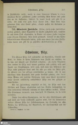 Schwämme, Pilze