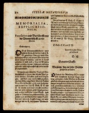 Memorialia, Supplicationes, &c. [Oder: Bittschrifften und andere Schreiben.]