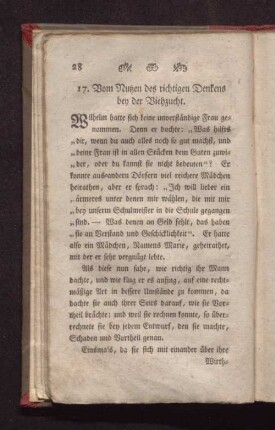 17. Vom Nutzen des richtigen Denkens bey der Viehzucht.