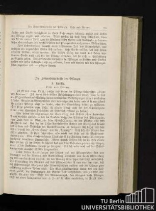 Die Lebensbedürfnisse der Pflanzen.