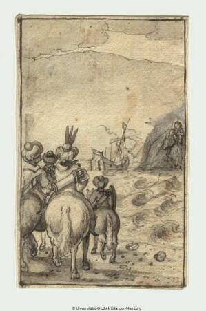 Vier Orientalen zu Pferd