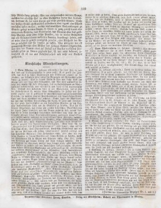 116 Kirchliche Mittheilungen