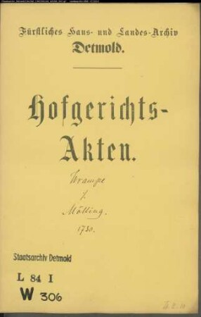 Wrampe, Kord Henrich im Heßloh gegen Mölling im Heßloh - Schuldforderung