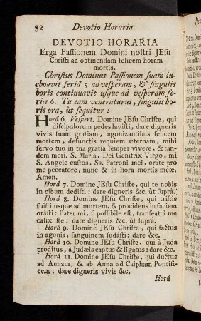 32-39, Devotio Horaria. Incensum sub Missa.