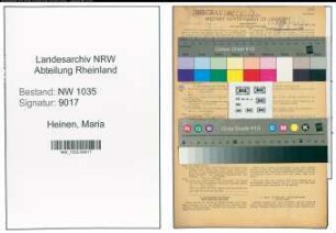 Entnazifizierung Maria Heinen , geb. 09.05.1906 (Sekretaerin)