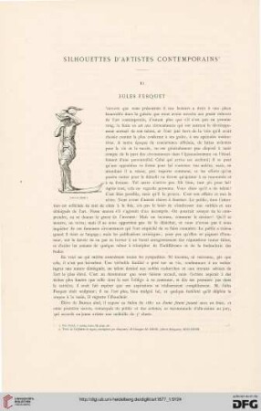 3: Silhouettes d'artistes contemporains, [2], Jules Fesquet