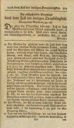 Am achtzehenden Sonntage nach dem Fest der heiligen Dreyfaltigkeit