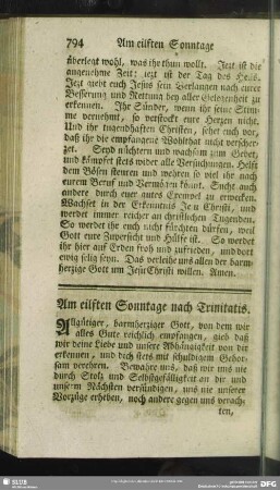 Am eilften Sonntage nach Trinitatis