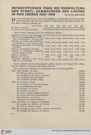 2: Betrachtungen über die Verwaltung der staatl. Sammlungen des Louvre in den Jahren 1902-1908
