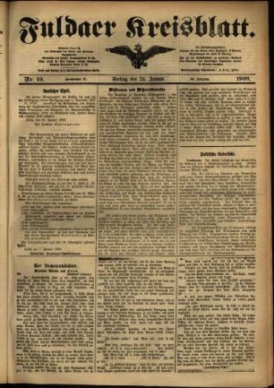 Ausgabe vom Freitag, den 24. Januar 1908.
