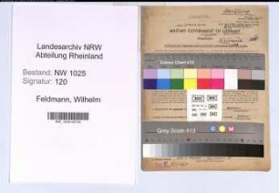 Entnazifizierung Wilhelm Feldmann , geb. 14.12.1901 (Techniker)