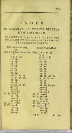 Index In Carmina Et Versus Diversarum Editionum