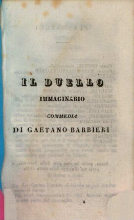 Il duello imaginario