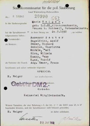 Weiger, Maria