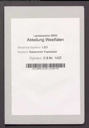 Verkauf des Vorderste Stenkamp, Kirchspiel Nottuln, an Wilh. Tombrock, Weber in Nottuln (Nr. 115).
