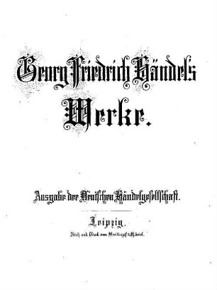 Georg Friedrich Händel's Werke, 1. Susanna : Oratorium