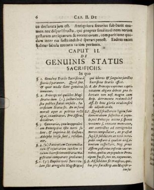 Caput II. De Genuinis Status Sacrificiis.