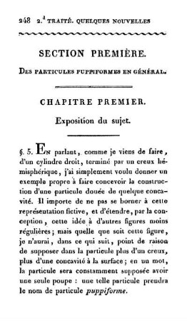Chapitre premier. Exposition du sujet.