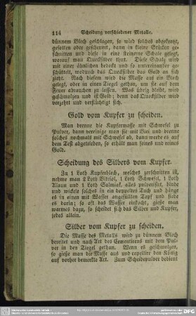 Scheidung des Silbers vom Kupfer