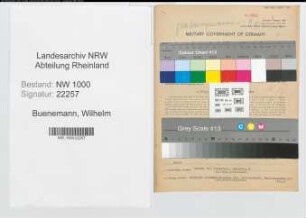 Entnazifizierung Wilhelm Buenemann, geb. 15.02.1907 (Richter)