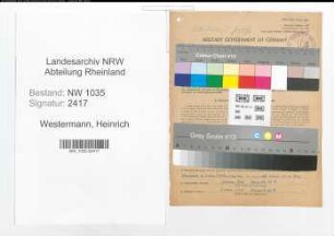 Entnazifizierung Heinrich Westermann , geb. 23.07.1917 (Grubensteiger)
