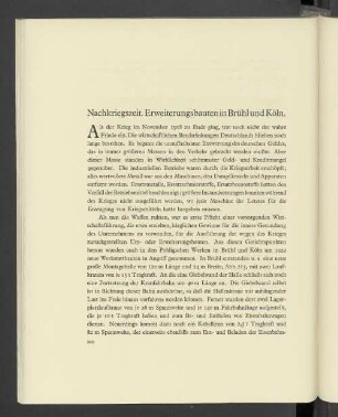 Nachkriegszeit. Erweiterungsbauten in Brühl und Köln.