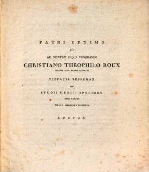 Commentatio pathologico-anatomica de carditide exsudativa