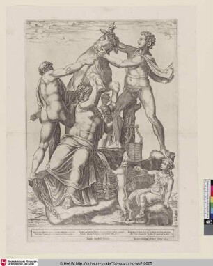 [Der Farnesische Stier; Aphion und Zethos binden Dirke an die Hörner eines Stiers; The Farnese Bull; Amphion et Zéthus attachant Dirce par ses cheveux aux cornes d'un taureau farouche]