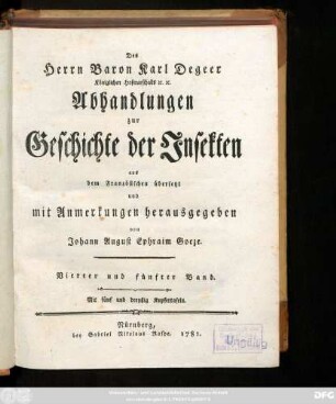 Bd. 4/5: Mit fünf und dreyßig Kupfertafeln