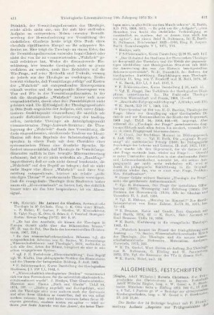 Allgemeines, Festschriften