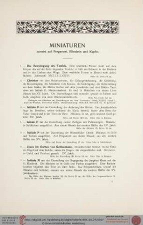 Miniaturen zumeist auf Pergament, Elfenbein und Kupfer (Nr. 1-23)