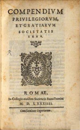 Compendium Privilegiorum et gratiarum Societatis Jesu