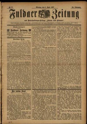 Ausgabe vom Montag, den 05. April 1897.