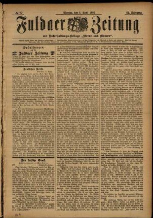 Ausgabe vom Montag, den 05. April 1897.