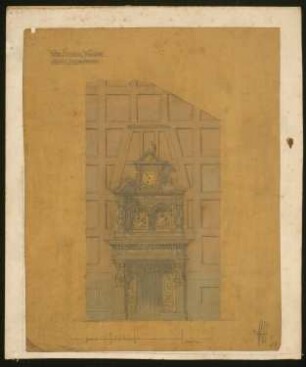Villa Siemens, Berlin-Wannsee: Wandabwicklung Kamin 1:25