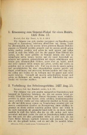 Ausgewählte Urkunden zur brandenburgisch-preußischen Verfassungs- und Verwaltungsgeschichte : zum Handgebrauch zunächst für Historiker, 1. 15. - 18. Jahrhundert